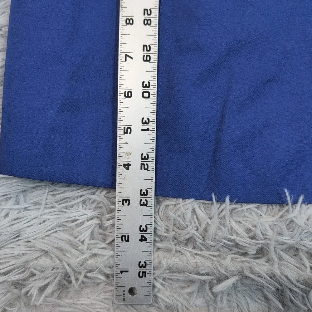 Michael Kors Jacket Womens M Blue Trench Coat‎ Button Up Pockets Career Preppy